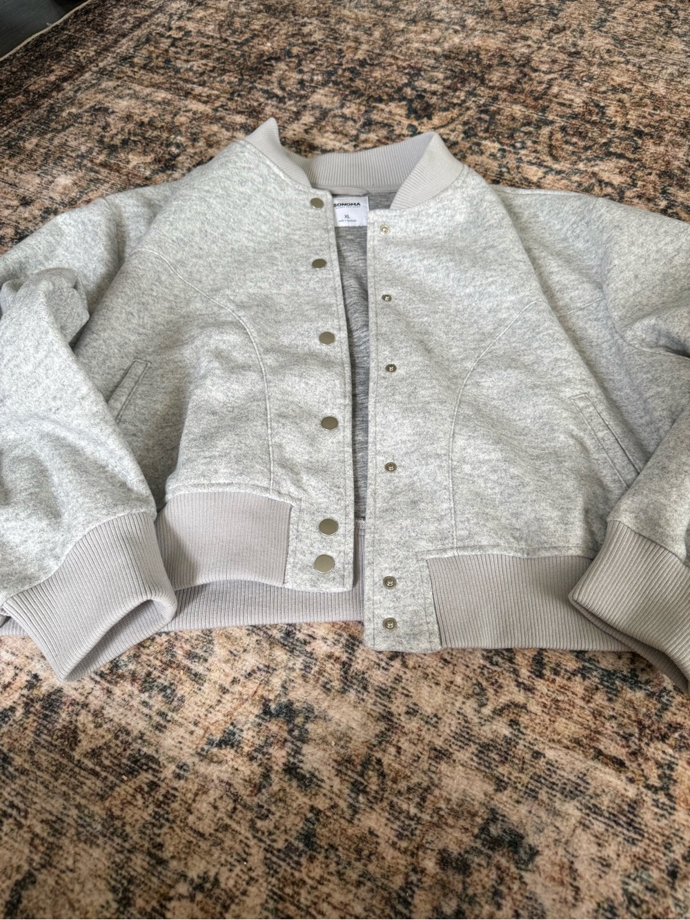Sonoma Light Gray Bomber Jacket